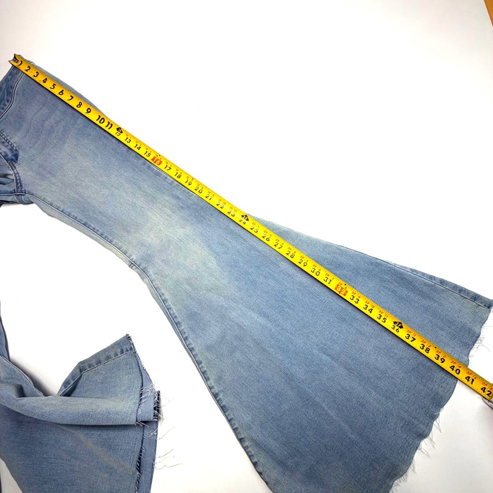 Free People We The Free Extreme Flare Bell Bottom Jeans 28 Boho - Picture 3 of 12